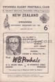 Swansea v New Zealand 1953 rugby  Programme